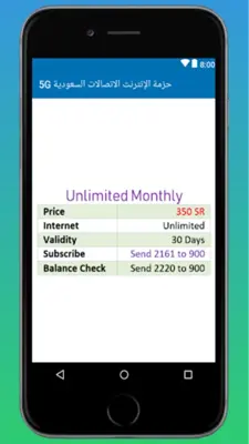 باقات الإنترنت الاتصالات السعودية android App screenshot 4