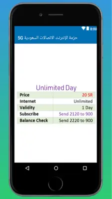 باقات الإنترنت الاتصالات السعودية android App screenshot 6
